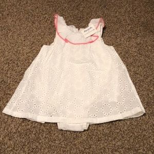 3/$15 Amy Coe White eyelet one piece 3-6 months